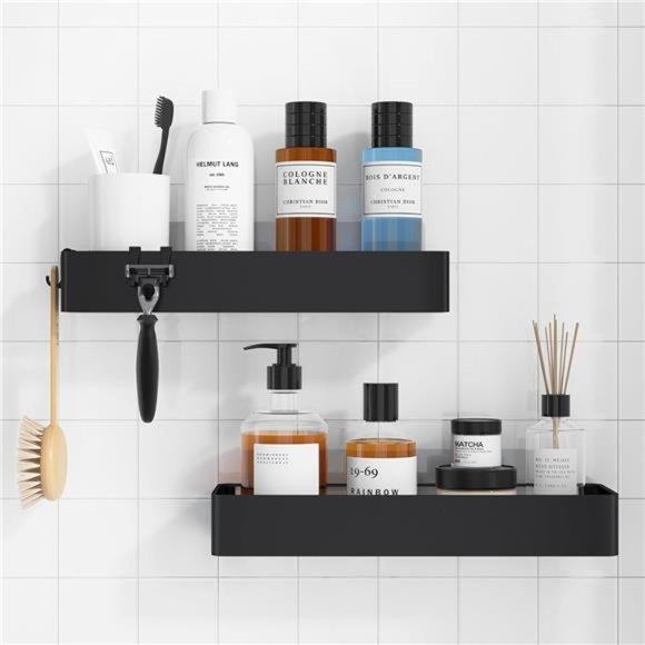 X-Large Shower Caddy - 2Pack Adhesive Shower Organizer,Drill-Free Shower Shelves - Picture 1 of 7